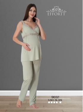 Effortt 9032 YEŞİL Lohusa Pijama Takımı